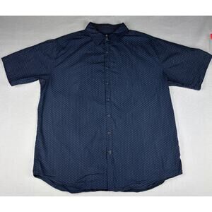 Beverly Hills Polo Club Shirt Men's 2XLB Button Down Collar Navy Preppy Casual